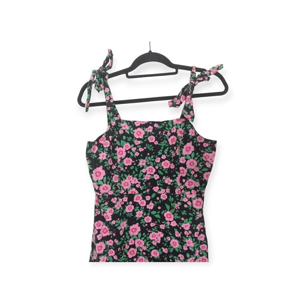 Princess Highway Sundress Dress Pink Floral Romantic SZ M 100% Organic Cotton - Picture 3 of 12